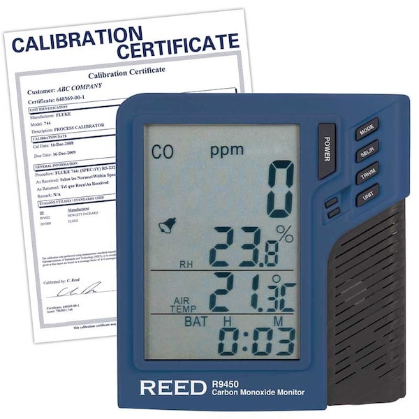 R9450-NIST Carbon Monoxide Monitor with Temperature and Humidity,